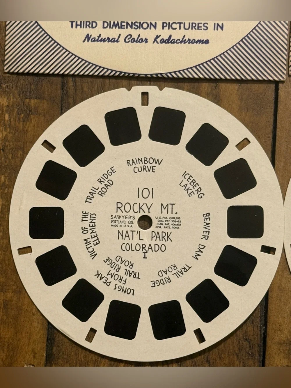 Vintage 1940s Sawyer’s View-Master Reels 7-Piece Set  Kodachrome National Parks